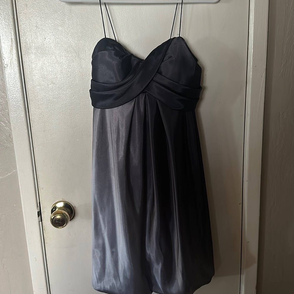 Grey HOCO or wedding guest dress.